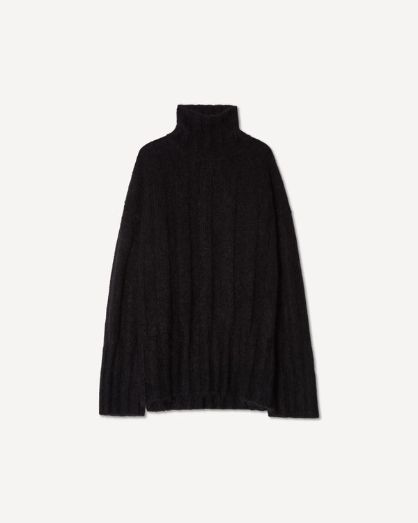 Mohair Rib Knit, black