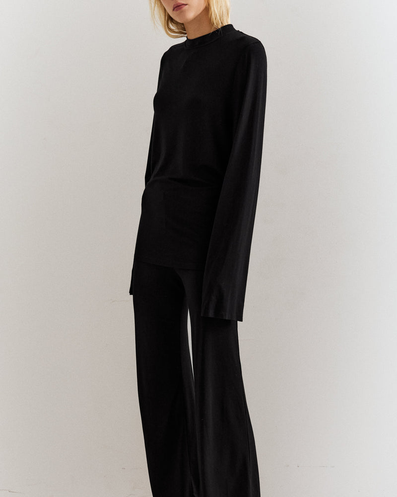 Elongated Sleeve Top, black