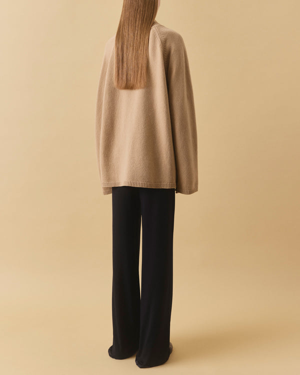 Raglan Sleeve Turtleneck, camel