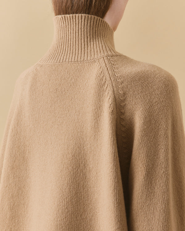 Raglan Sleeve Turtleneck, camel hover image