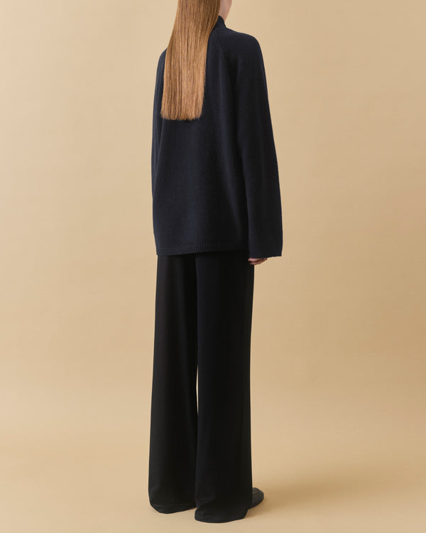 Raglan Sleeve Turtleneck, dark navy
