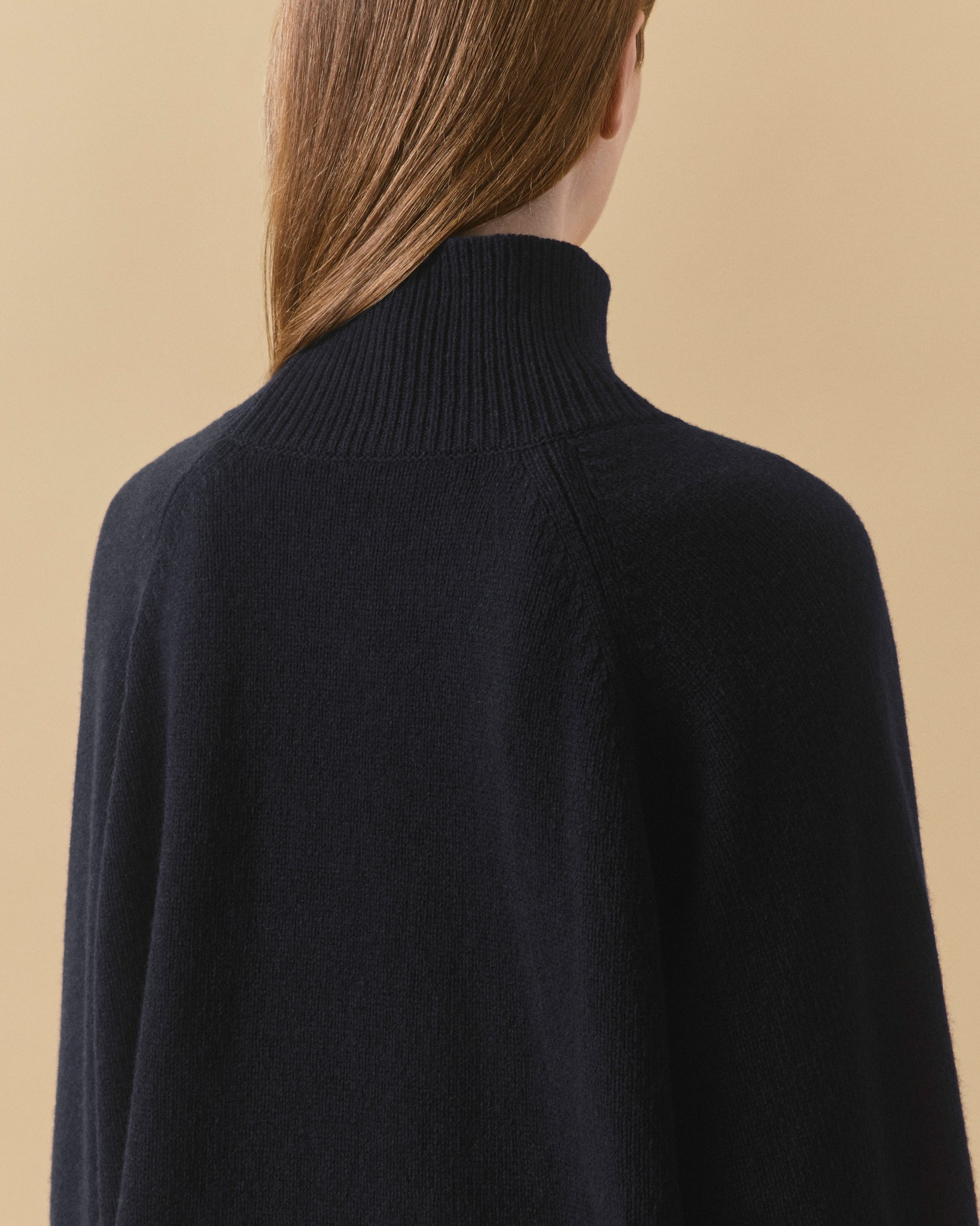 Raglan Sleeve Turtleneck, dark navy