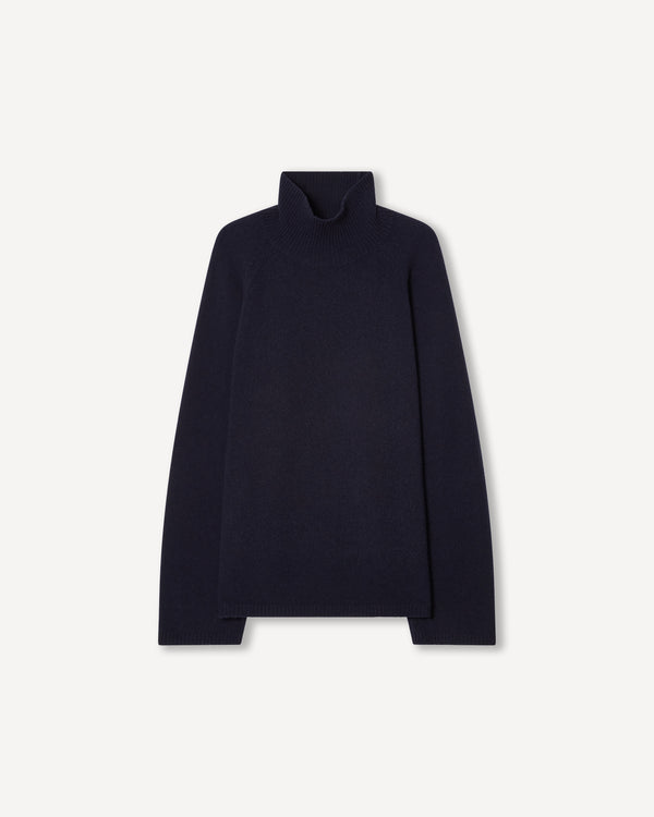 Raglan Sleeve Turtleneck, dark navy main image