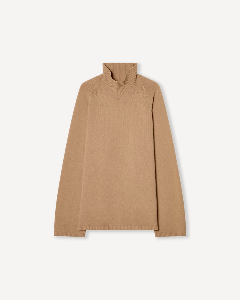Raglan Sleeve Turtleneck, camel featured image